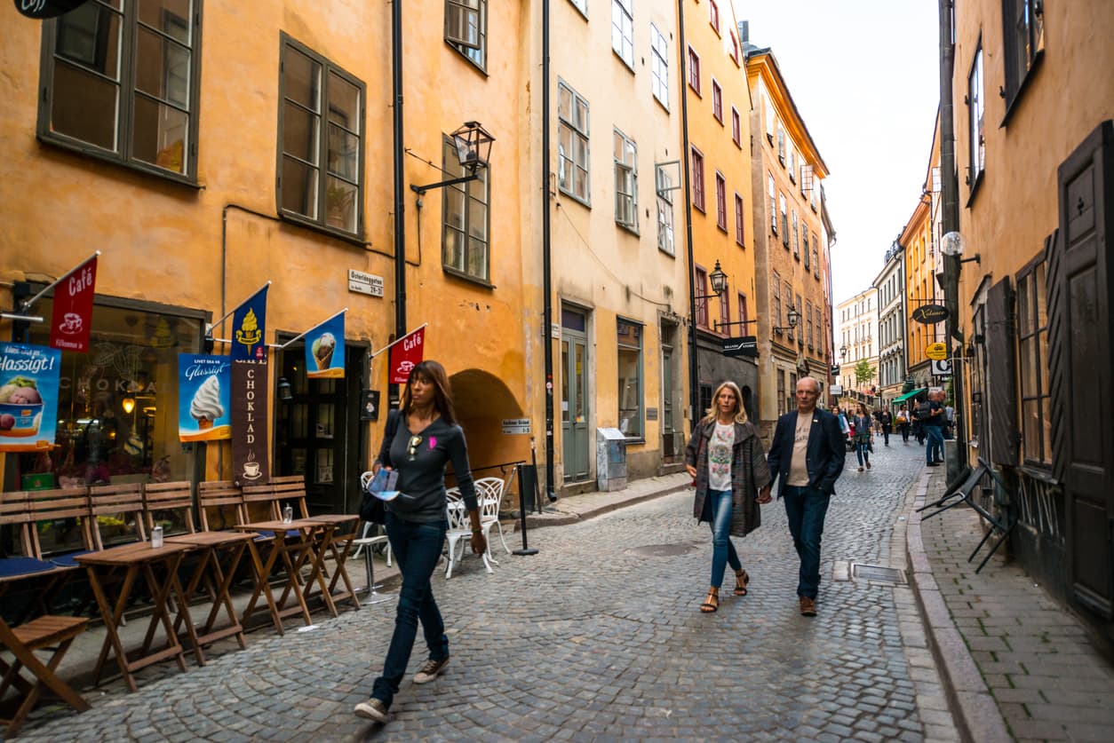 Old Town Small Street People Hero